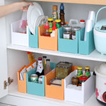 Boîte de rangement de cuisine en plastique eprolo pour vaisselle, rangement pratique pour armoires et tables de cuisine.