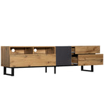Meuble TV moderne pour téléviseur 80 pouces avec double espace de rangement, en bois élégant, de la marque eprolo.