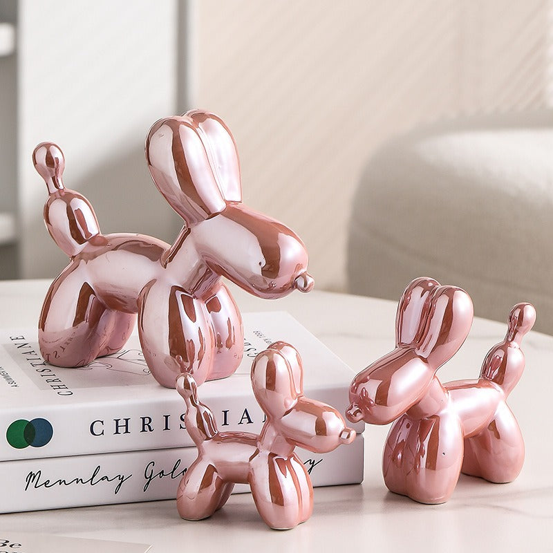 Sculpture de chien en ballon électroplaqué de style nordique, décoration de table ou salon, par eprolo, ornement de maison.