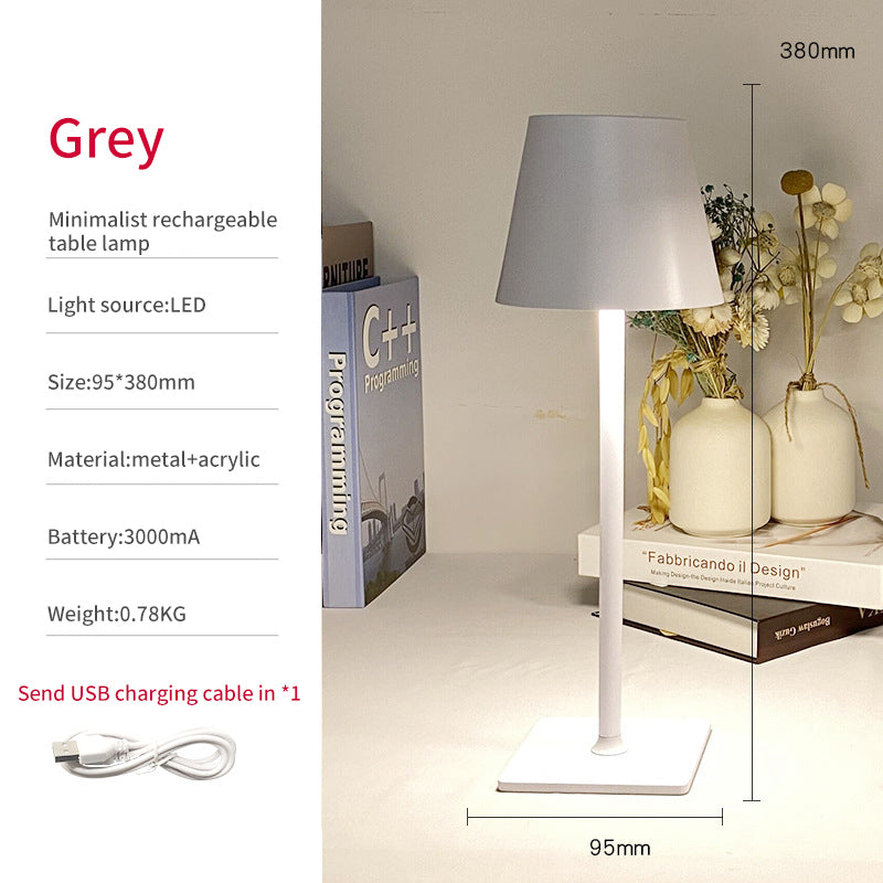 Lampe de table LED eprolo pour hôtel, design créatif, protection des yeux, fixation métallique, chargement USB, lampe de bureau moderne