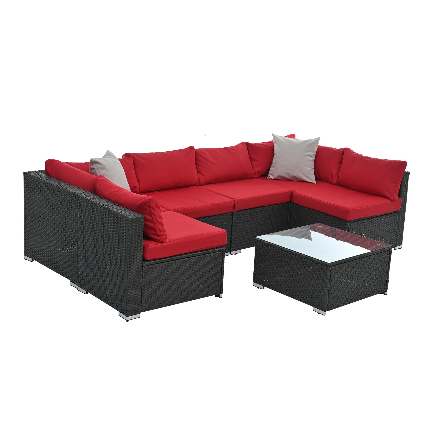 Ensemble de meubles de terrasse eprolo avec table et chaises en bois et métal pour extérieur.