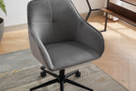 Chaise de bureau en velours eprolo, moderne avec roulettes, idéale pour salon, chambre ou bureau à domicile.