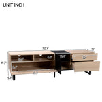 Meuble TV moderne en bois avec espace de rangement, conçu par eprolo, pour salon élégant et organisé.