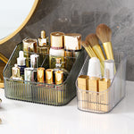 Boîte de rangement multi-grilles eprolo pour cosmétiques, organisation de bureau et stockage de petits objets.