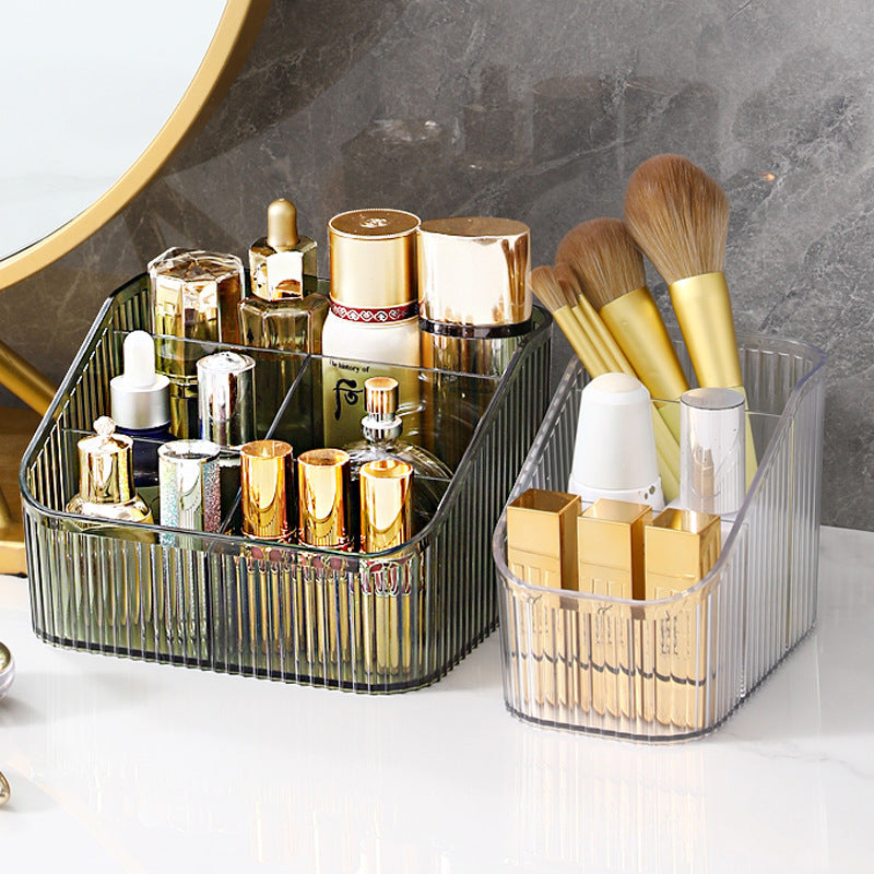 Boîte de rangement multi-grilles eprolo pour cosmétiques, organisation de bureau et stockage de petits objets.