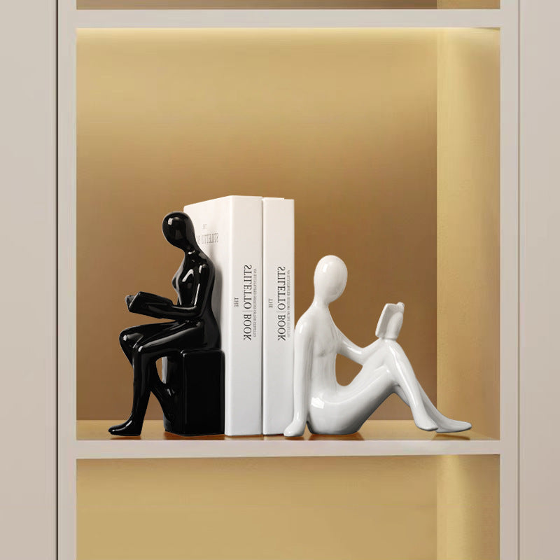 Ornements de maintien de livres modernes eprolo en forme de personnages pour décoration intérieure, salon et meuble TV.