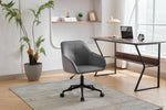 Chaise de bureau en velours eprolo moderne avec roulettes, siège confortable pour salon, chambre ou bureau à domicile.