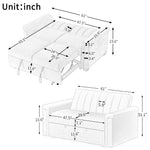 Canapé convertible en cushion souple U_STYLE d'eprolo, meuble pour deux personnes à la fois canapé et lit pliant