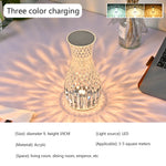 Lampe de table créative LED en forme de vase en cristal, ambiance romantique pour chambre, conçue par eprolo.