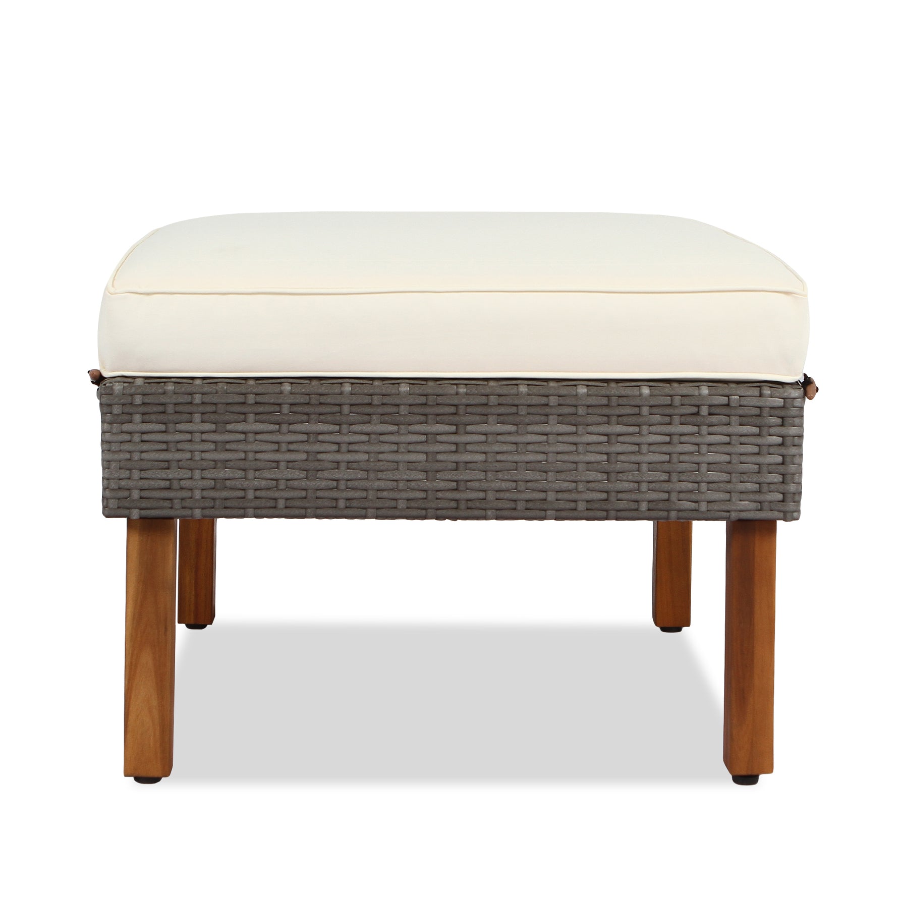 Ensemble de mobilier de patio en rotin eprolo, 9 pièces avec tables en acacia, canapé et coussins beiges lavables.
