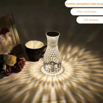 Lampe de table LED créative en forme de vase en cristal, lampe d'ambiance romantique pour chambre, marque eprolo