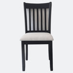 Chaise de salle à manger rembourrée noire, lot de 2, style ferme, siège confortable, marque eprolo