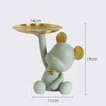 Plateau de rangement pour clés d'entrée Violent Bear, décoration créative pour maison, accessible en ligne, adapté à la console TV ou bureau.