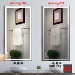 Miroir de maquillage LED pour salle de bain de 48x24 pouces de la marque eprolo, avec éclairage intégré visible dans l'image.