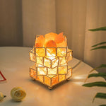 Lampe de table en cristal USB eprolo avec cube magique, lumière d'ambiance romantique à trois couleurs et intensité réglable pour chambre.