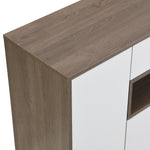 Élément de rangement pour chaussures ON-TRANS 2-en-1 eprolo, plateforme et armoire blanche avec sièges rembourrés et étagères ajustables