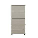 Armoires de cuisine eprolo, grande armoire de rangement antique blanche avec 2 tiroirs et 3 étagères.