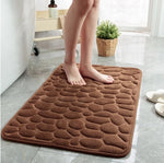 Tapis de bain antidérapant en mousse à mémoire, motif pavé, pour baignoire et douche, marque eprolo, tapis de sol pour salle de bain