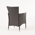 Chaise de salle à manger d’extérieur eprolo en rotin multicolore, lot de 2, style moderne et confortable pour le jardin.