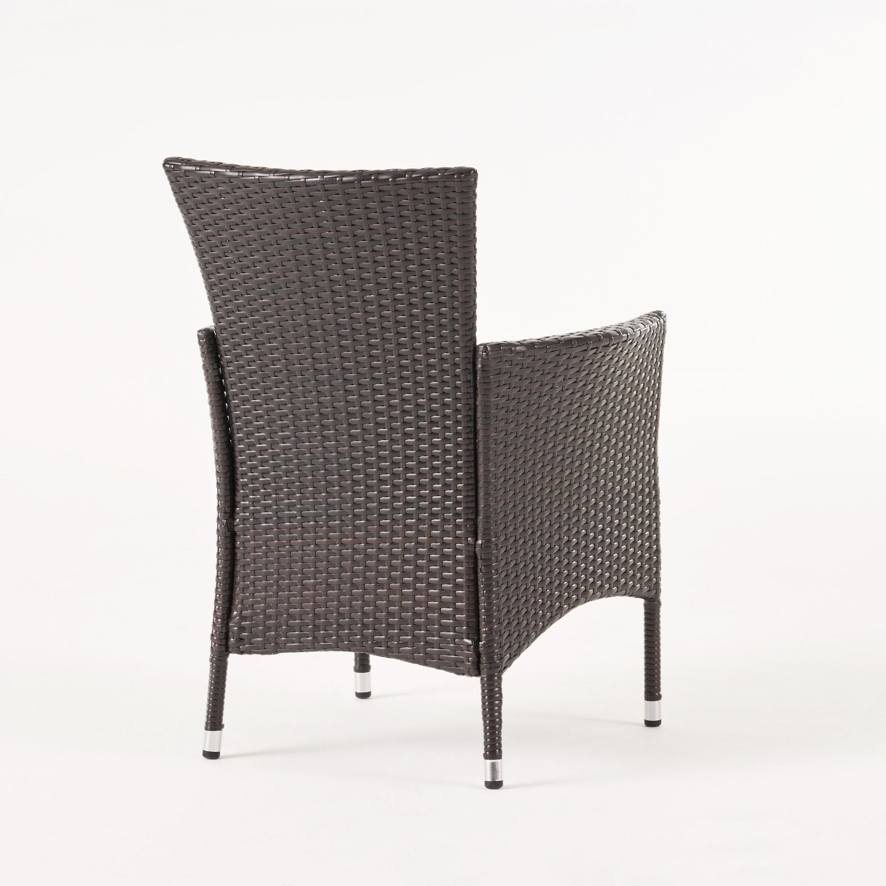 Chaise de salle à manger d’extérieur eprolo en rotin multicolore, lot de 2, style moderne et confortable pour le jardin.