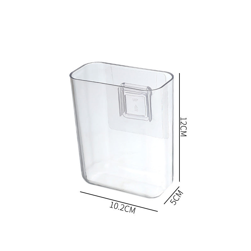Boîte de rangement murale transparente eprolo pour téléphone portable, fixation sans vis, idéale pour dortoirs.