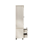 Armoires de cuisine blanche antique eprolo, grande armoire de rangement de 70 pouces avec 2 tiroirs et 3 étagères.