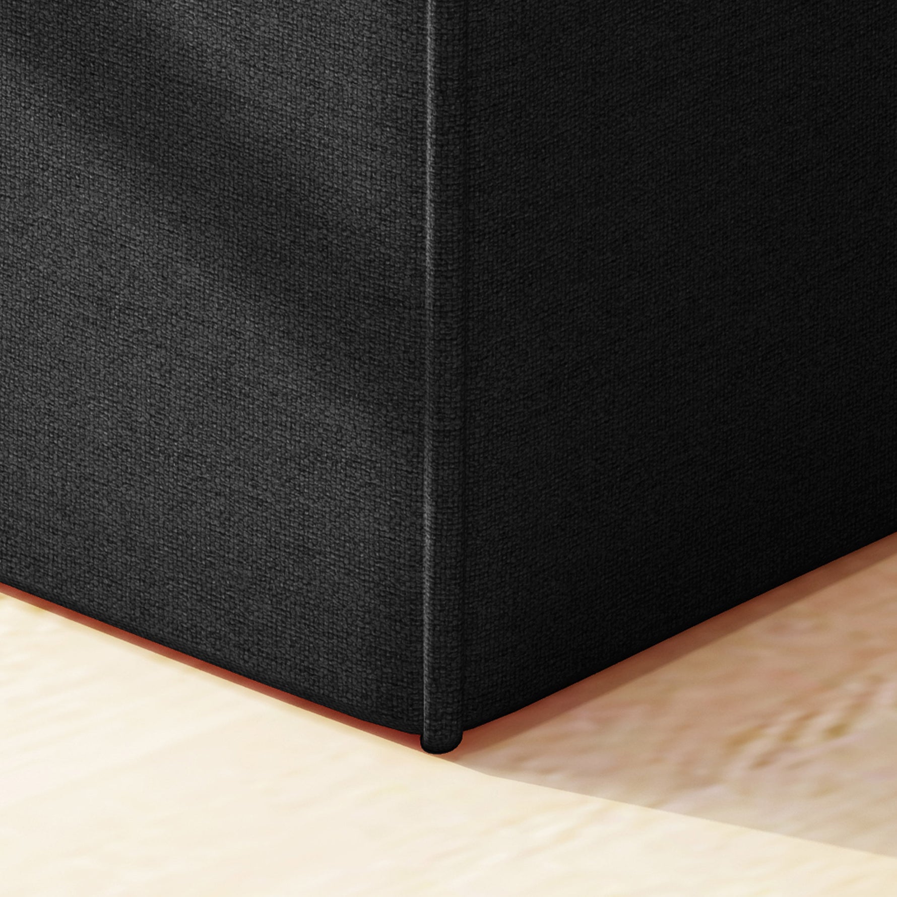 Pouf ottoman en tissu gris de marque eprolo, idéal pour le salon ou la chambre, avec surface rembourrée et design moderne.