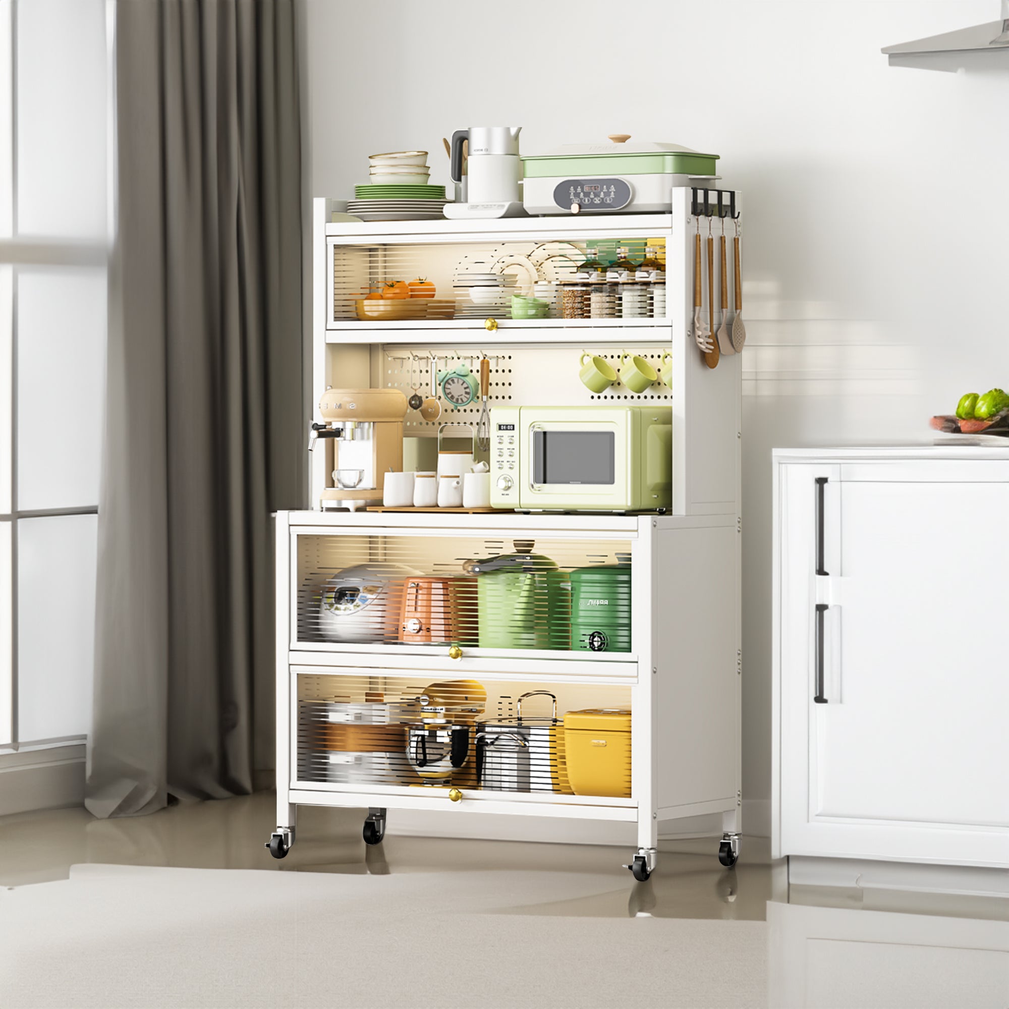 Étagères de rangement en métal eprolo, structure solide avec plusieurs niveaux pour organisation domestique ou en atelier