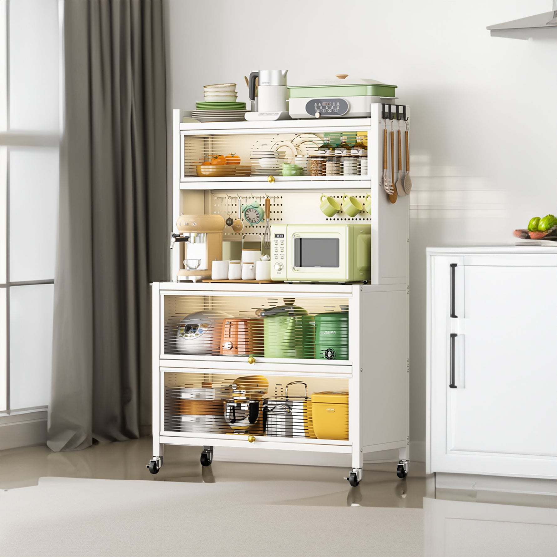 Étagères de rangement en métal eprolo, structure solide avec plusieurs niveaux pour organisation domestique ou en atelier