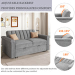 Canapé convertible U_STYLE eprolo avec coussin doux, peut accueillir deux personnes, transformable en lit confortable.