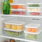 Boîte de rangement pour réfrigérateur transparente eprolo, grande capacité, pour fruits, légumes et aliments frais, fermée hermétiquement.