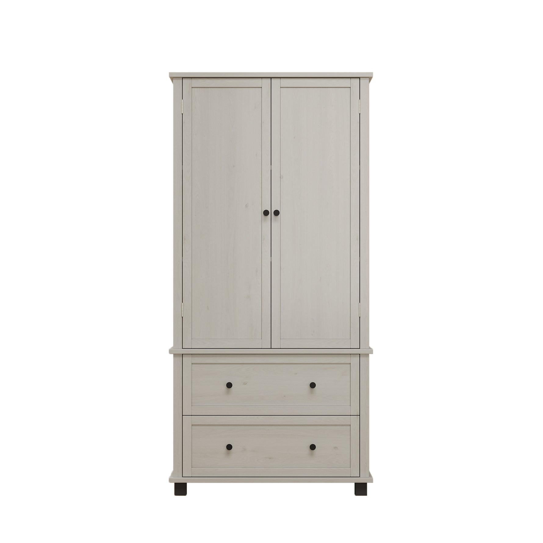 Armoires de cuisine en bois antique blanche de 70 pouces avec 2 tiroirs et 3 étagères pour rangement spacieux.