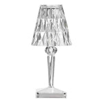 Lampe de bureau en acrylique avec capteur tactile, design italien, lampe de chevet transparente en prisme pour chambre et salon