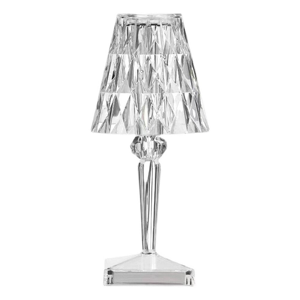 Lampe de bureau en acrylique avec capteur tactile, design italien, lampe de chevet transparente en prisme pour chambre et salon