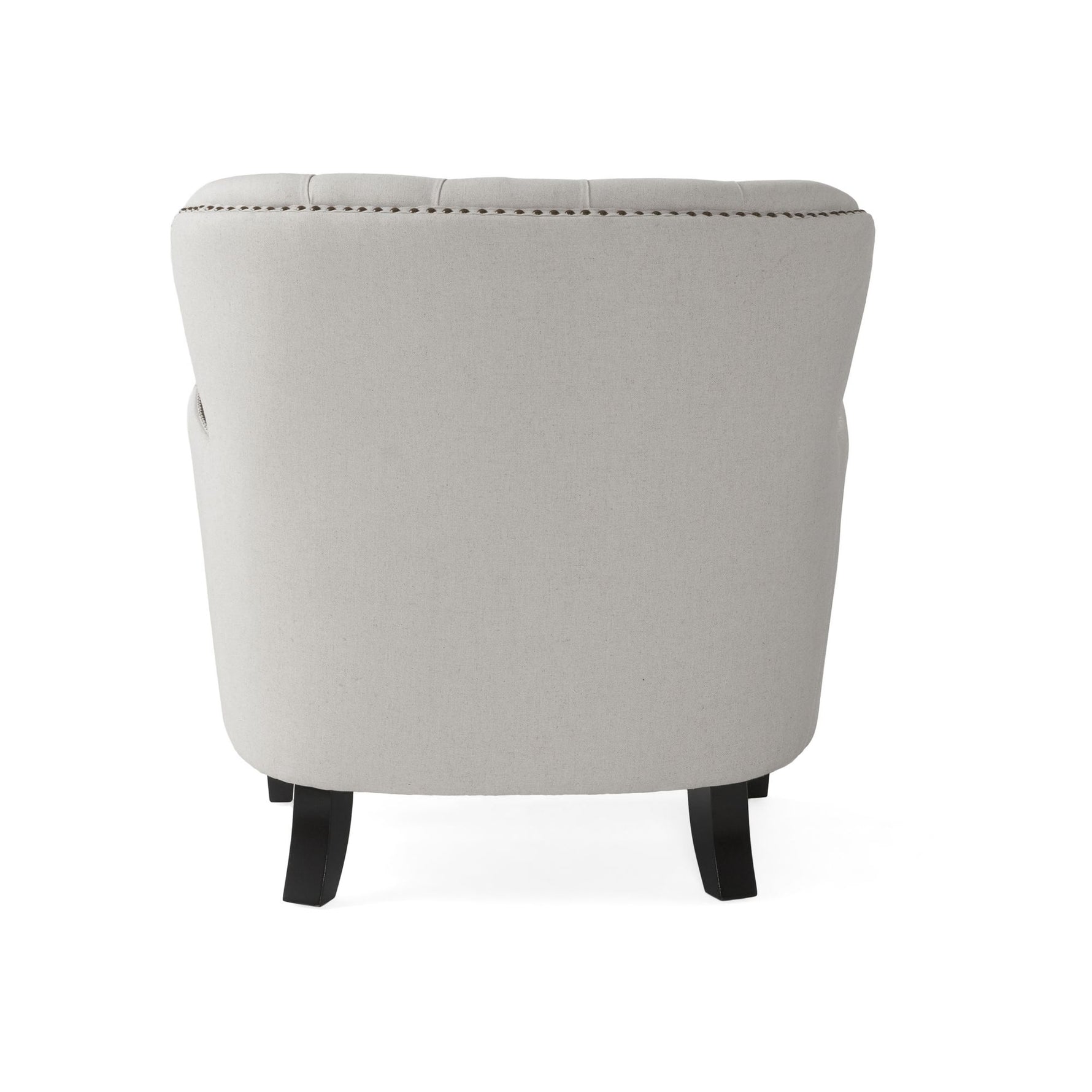 Fauteuil club moderne gris clair en tissu avec ottoman assorti, fauteuil confortable avec coussins et design élégant.