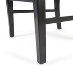 Chaise de salle à manger Roshan en acacia noire, lot de 2, avec design moderne, fabriquée par eprolo.