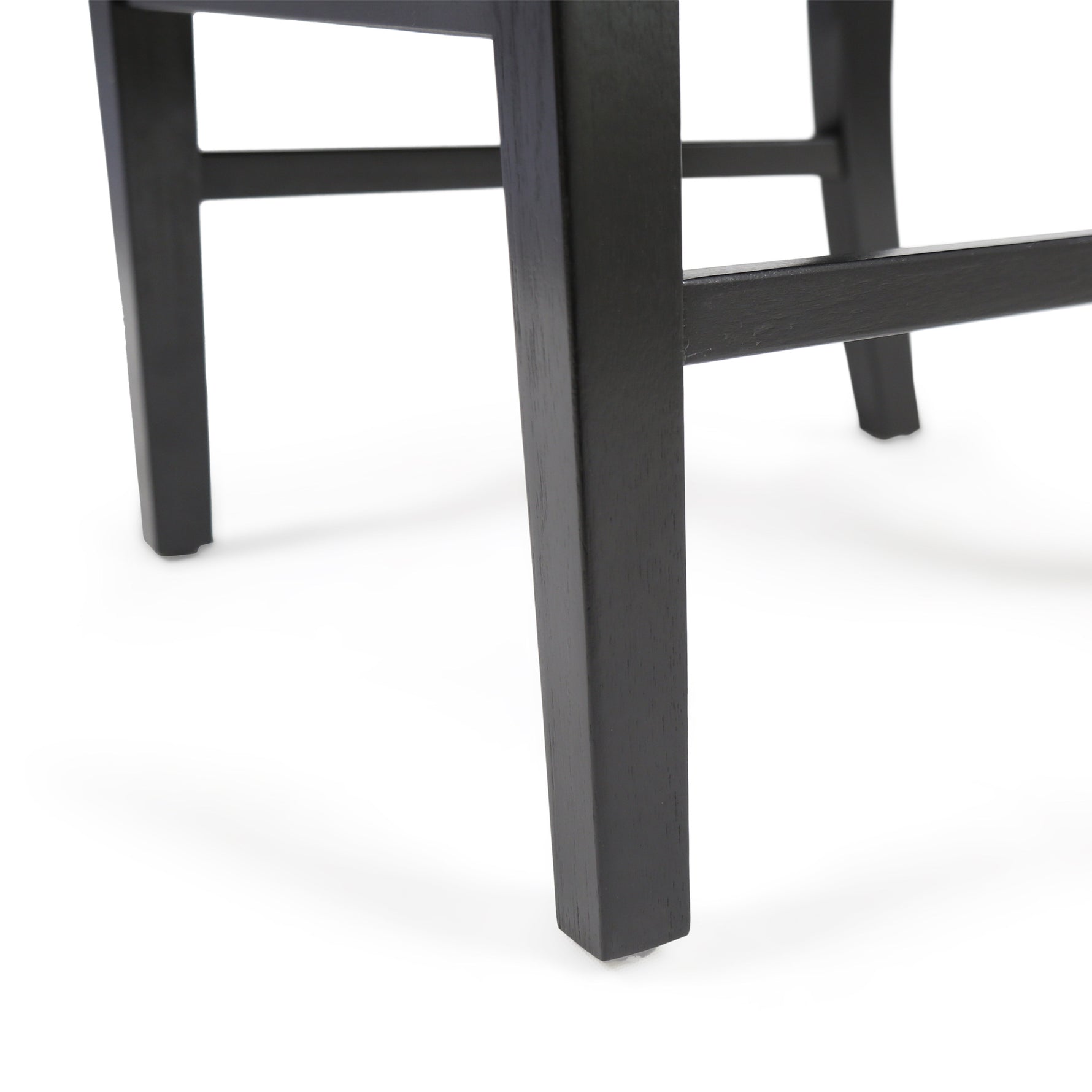 Chaise de salle à manger Roshan en acacia noire, lot de 2, avec design moderne, fabriquée par eprolo.