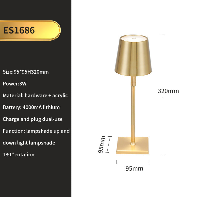Lampe de chevet en bois solide eprolo, lampe de nuit rétro et moderne avec chargeur sans fil, design élégant et simple.