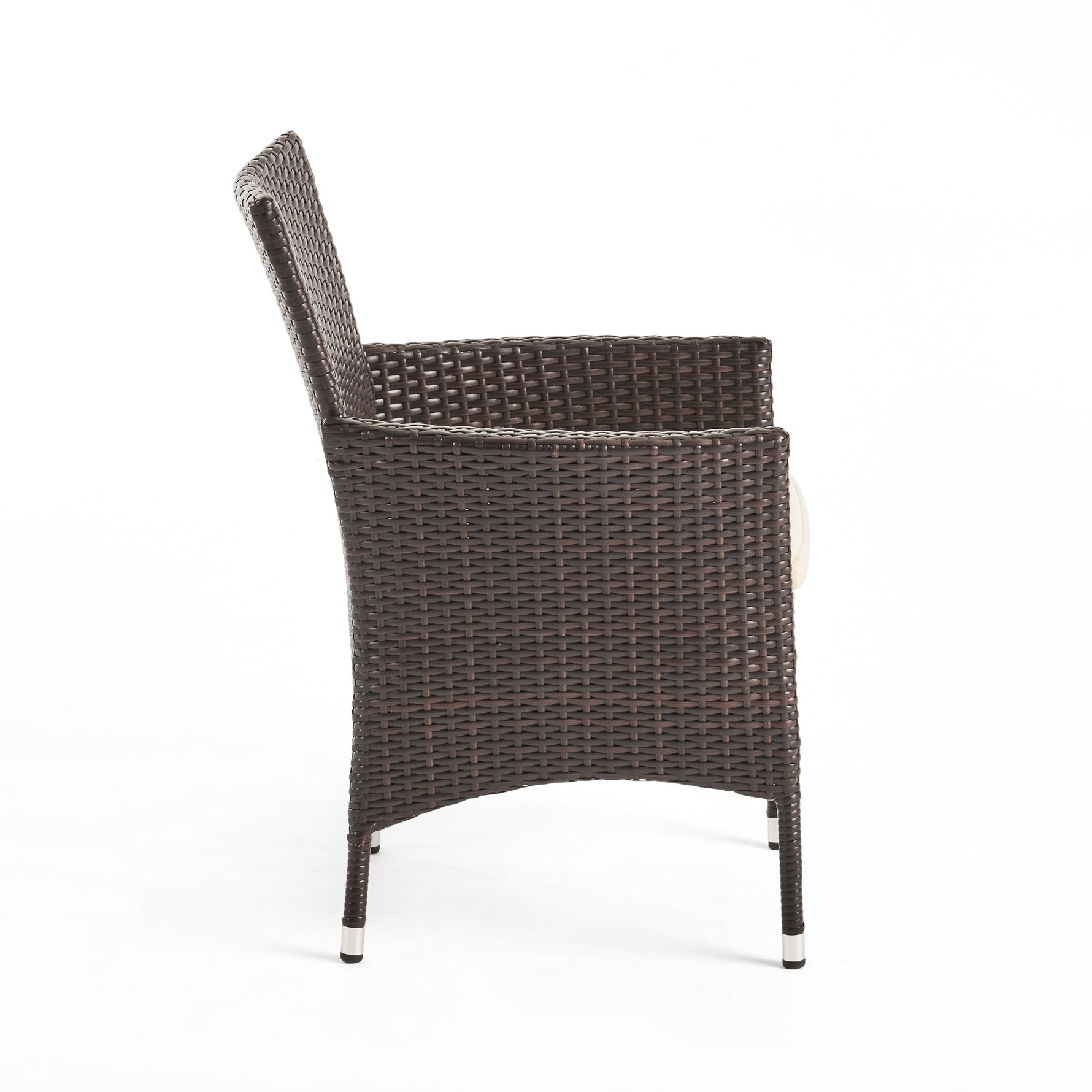 Chaise de salle à manger extérieure eprolo en rotin multicolore, lot de 2, design confortable et résistant pour patio ou terrasse