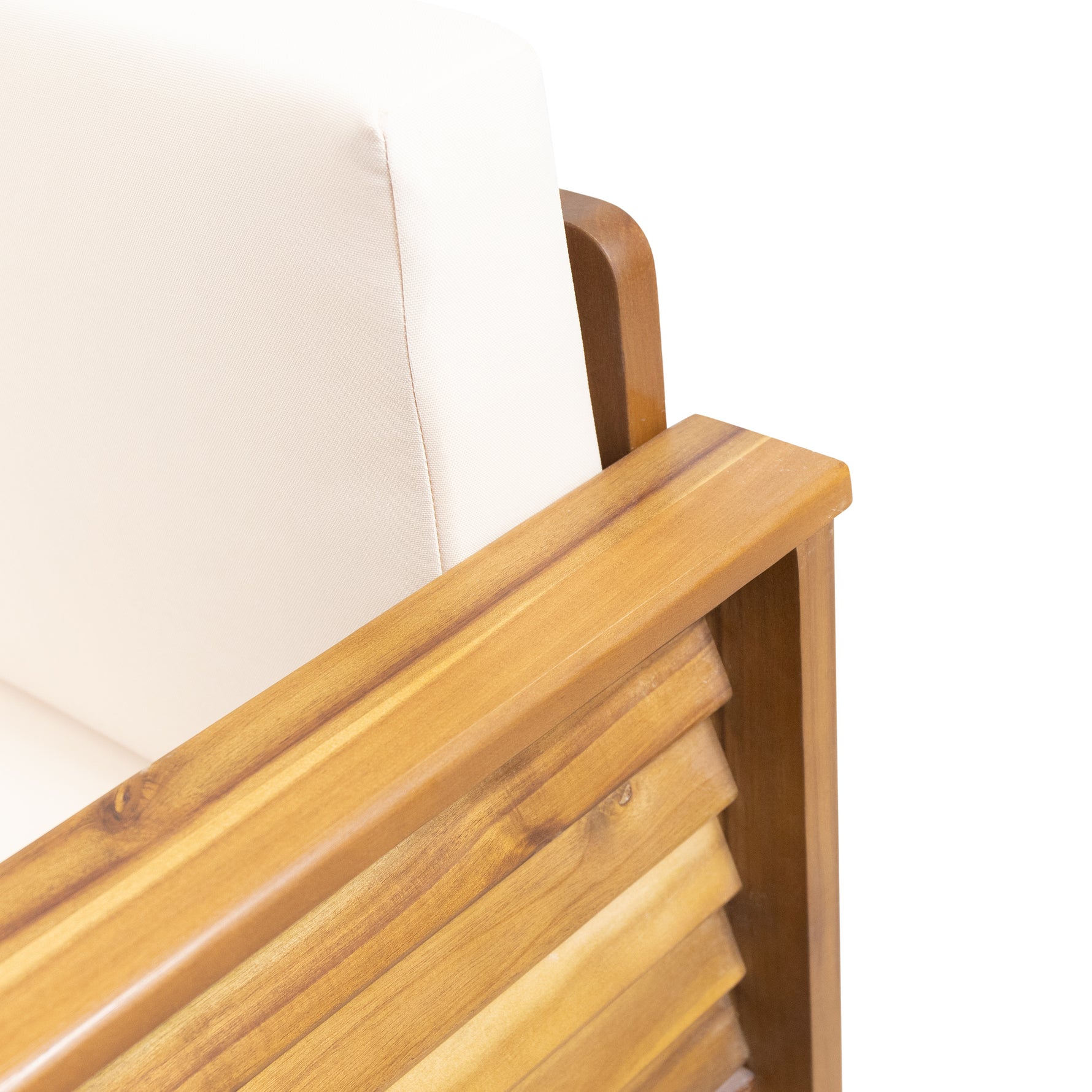 Table en acacia extérieur de marque eprolo, en bois naturel avec finition résistante aux intempéries.