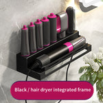 Support mural pour rangement de lisseur à cheveux eprolo, fixation sans perçage pour salle de bain, rangement pratique pour appareils coiffure.