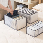 Boîte de rangement pour vêtements en jeans eprolo, organisateur pliable et lavable pour tiroirs et garde-robe.