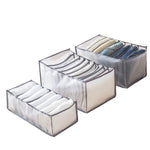 Boîte de rangement pour vêtements en jeans eprolo, pliable et lavable, idéale pour tiroirs et armoires.