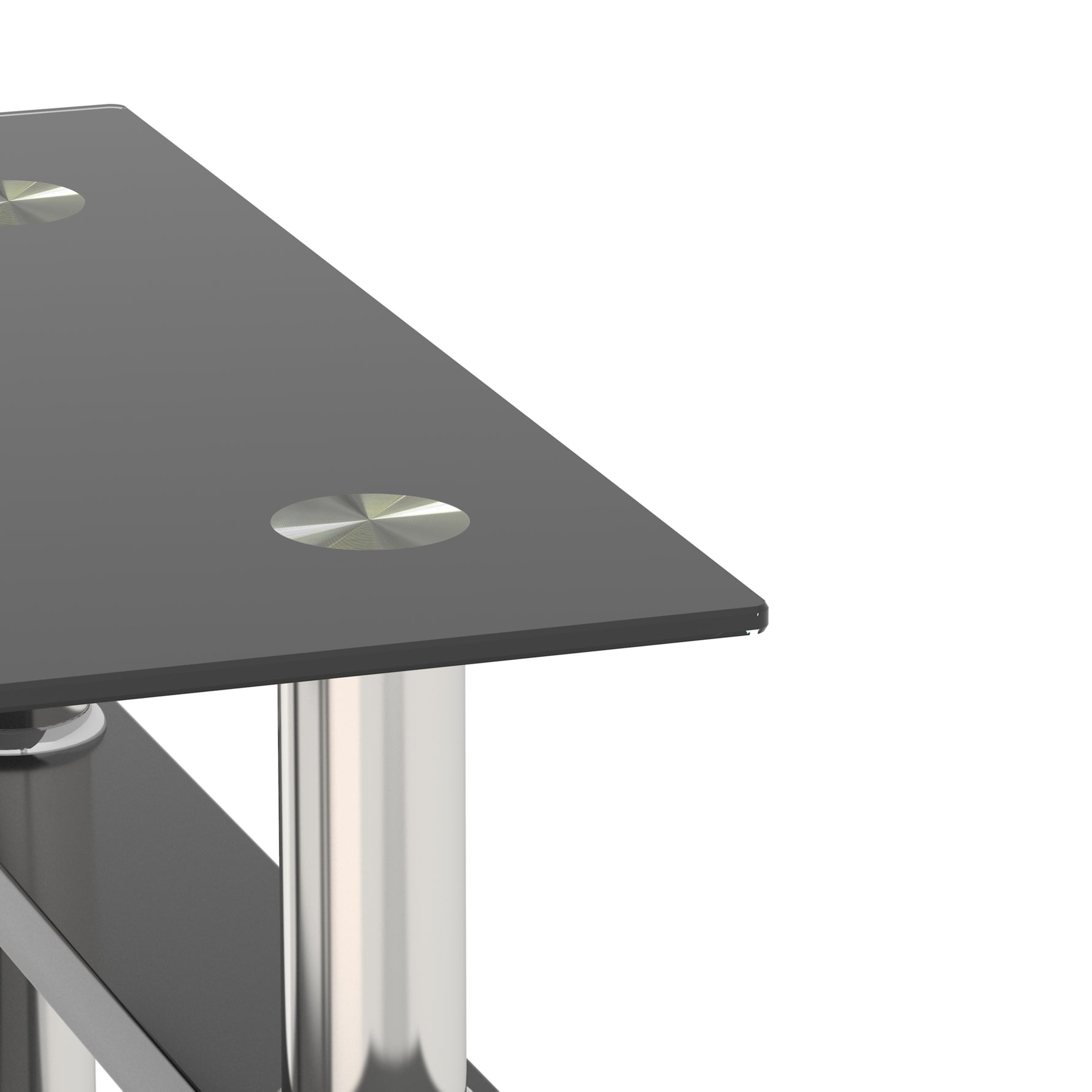 Table d'appoint en verre trempé noir, moderne et carré, pour salon, par eprolo, style élégant et fonctionnel.