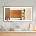 Miroir lumineux LED de maquillage pour salle de bain 48x24 pouces par eprolo, avec éclairage intégré et cadre élégant.
