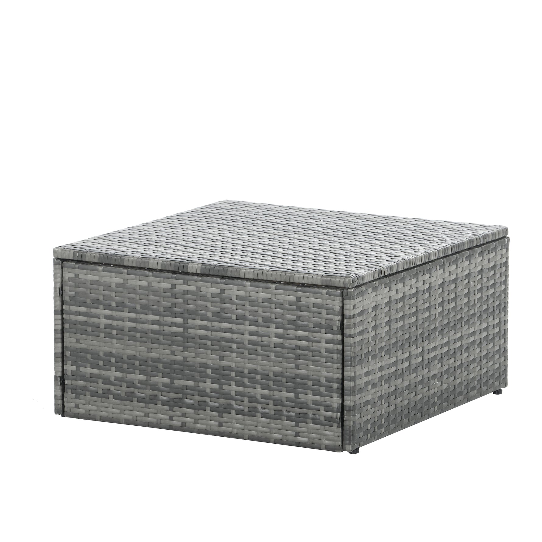 Mobilier de terrasse en rotin PE eprolo, ensemble de 5 meubles avec table basse en contreplaqué, mobilier extérieur saisonnier.