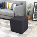 Pouf ottoman eprolo en tissu gris, assise rembourrée et design moderne, idéal pour meubler un salon ou une chambre.