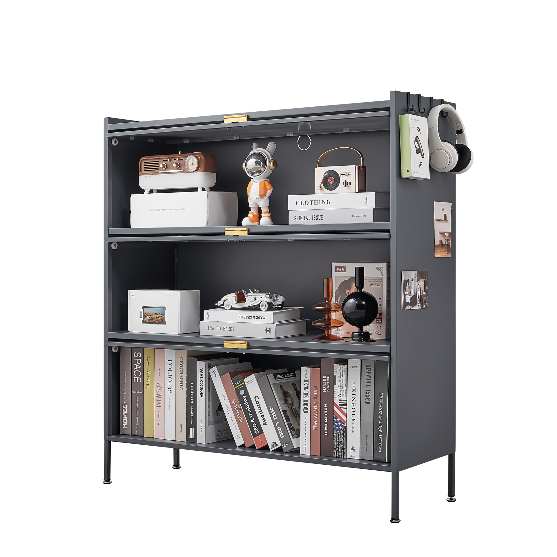 Étagère de rangement pour cuisine eprolo avec trois niveaux, idéale pour le rangement de la cuisine et des provisions.