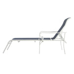 Ensemble de 3 chaises extérieures eprolo avec cadre en acier robuste, dossier réglable, coloris blanc et bleu.
