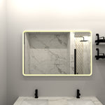 Miroir de salle de bain LED eprolo avec éclairage intégré, reflet clair et moderne pour espace toilette et douche.